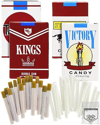 Candy Cigarette Variety Pack - Bubble Gum and Classic Candy Cigarettes  Sticks - | eBay