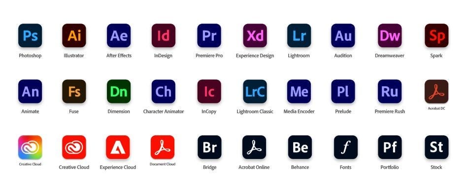 All Adobe Apps Explained Quickly. You would surely be not knowing all of… |  by iPrince | Medium