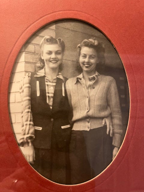 Photo of my mother Helen and her sister Lura in their early twenties