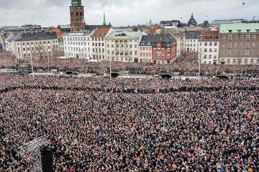 Denmark's King Frederik X appears before huge crowds after taking throne |  The Straits Times