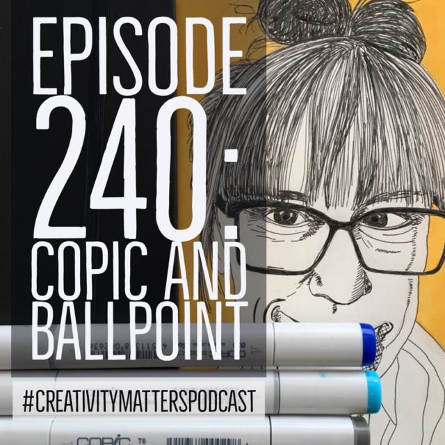 Episode 240 - sketch with Copic background