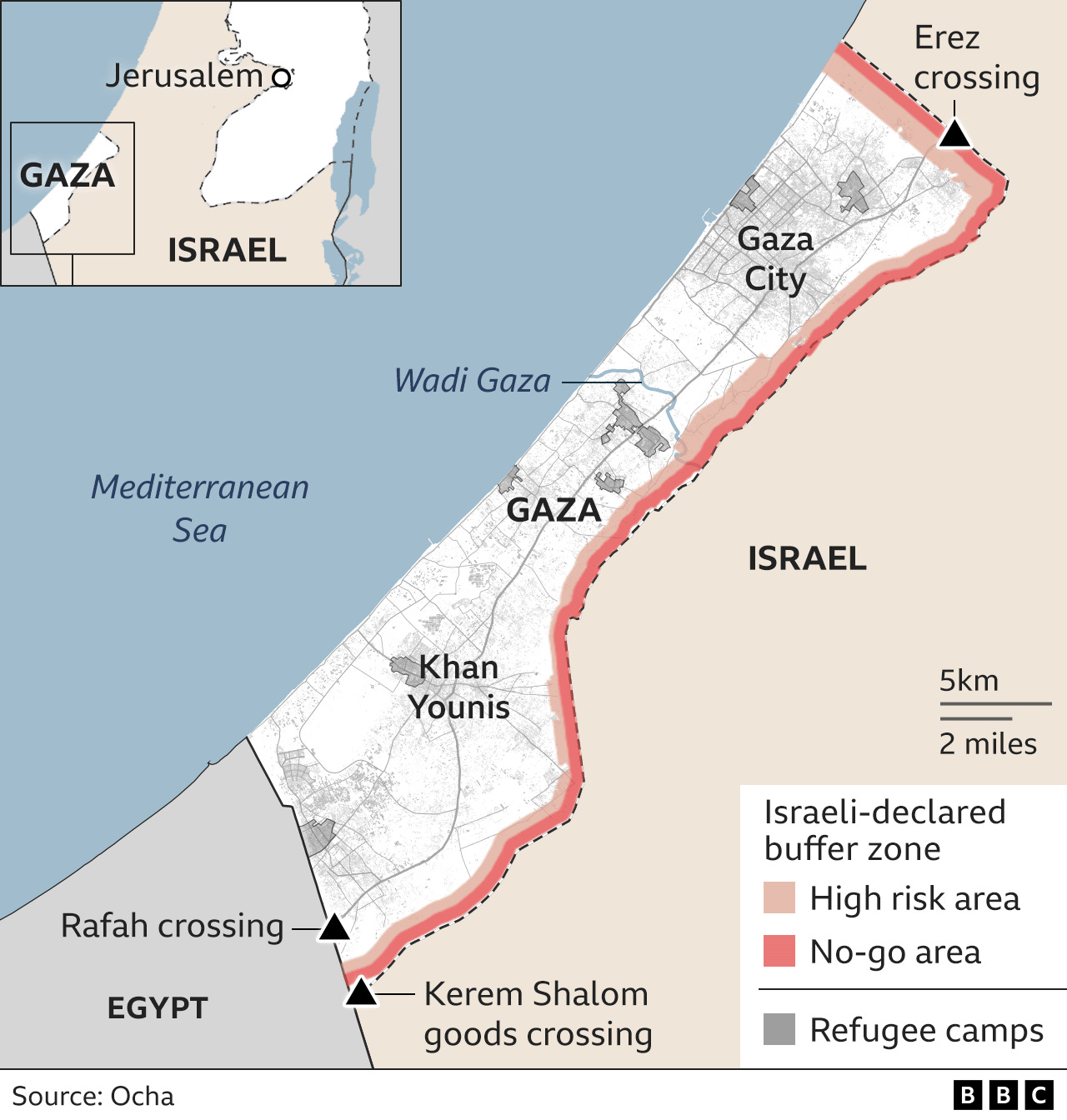 Gaza Strip in maps: How life has changed - BBC News