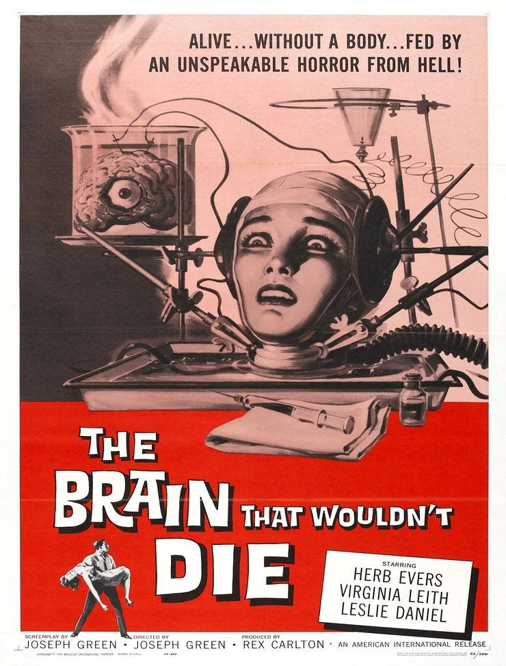 Movie Poster: The Brain That Wouldn't Die (1962)