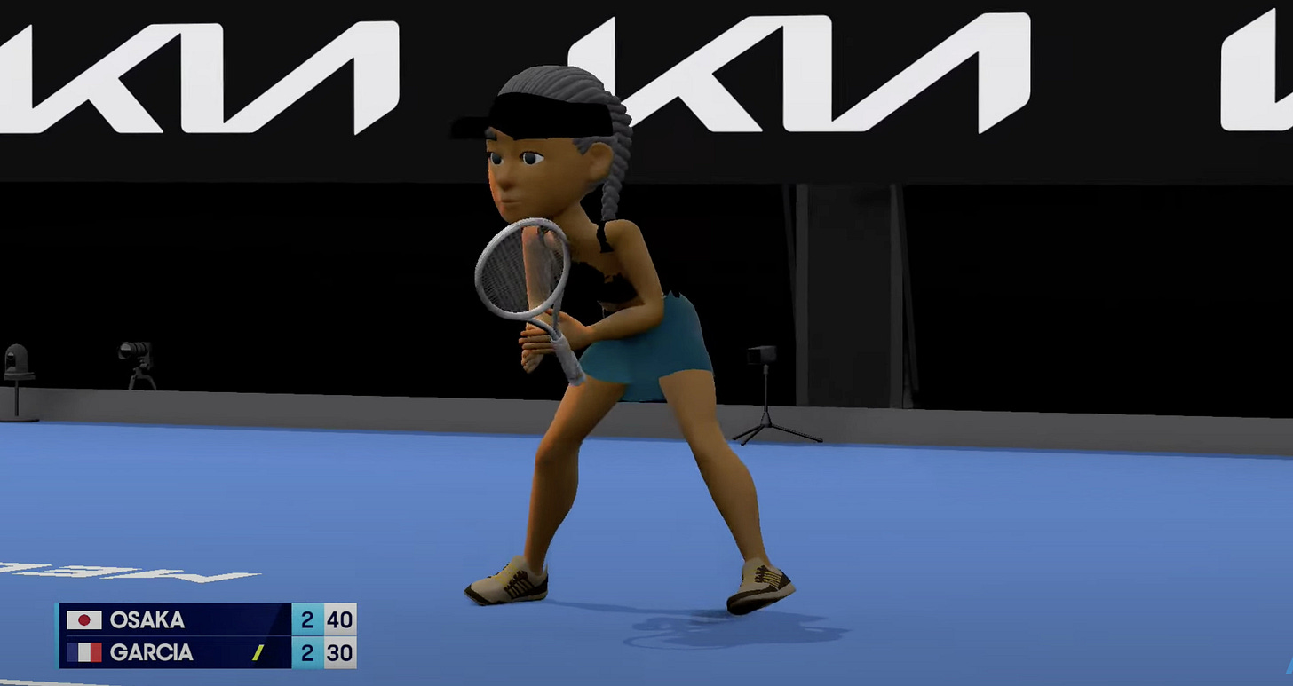 Naomi Osaka’s tank top didn’t look quite right.