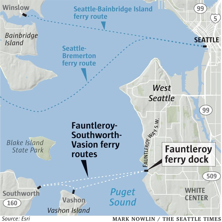 Study: Half-empty ferries leave Fauntleroy as cars wait in line | The  Seattle Times