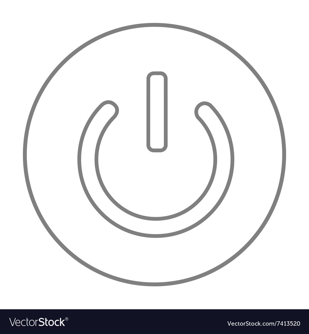 Power button line icon Royalty Free Vector Image