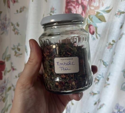 My own blend of Imbolc tea. Recipe in the blog.