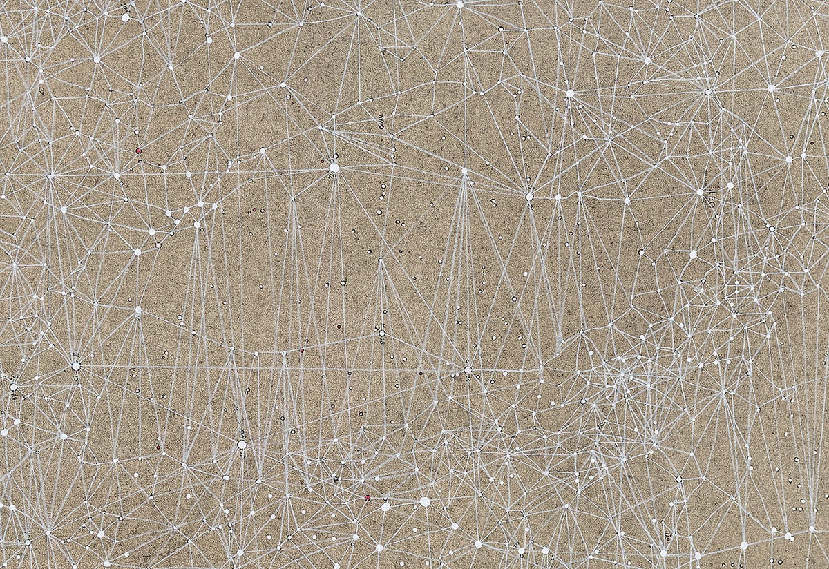 Victoria Burge, Leo, (detail), (ink, acrylic, and graphite on pigment print of a drawing by the artist), 2018 [Krakow Witkin Gallery, Boston. © Victoria Burge]