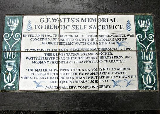 Postman's Park: Memorial to Heroic Self Sacrifice – London, England - Atlas  Obscura