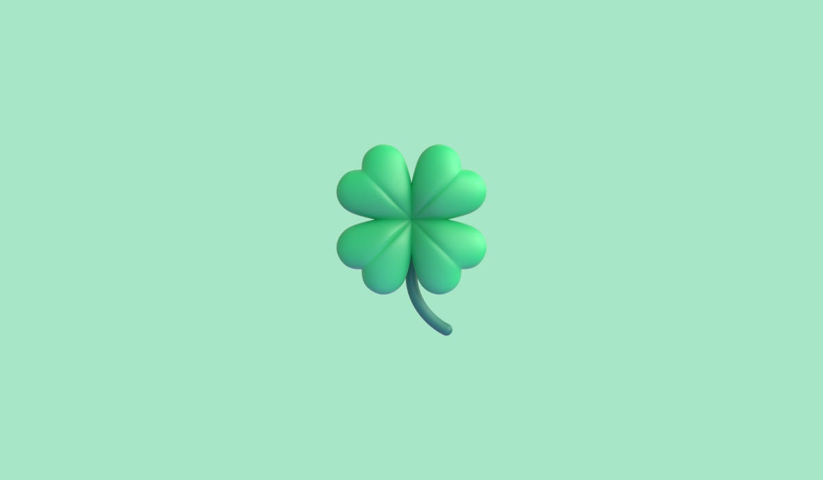 leaf emoji on a light green background