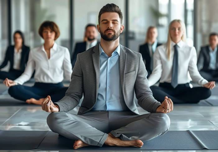 Séance de yoga corporate