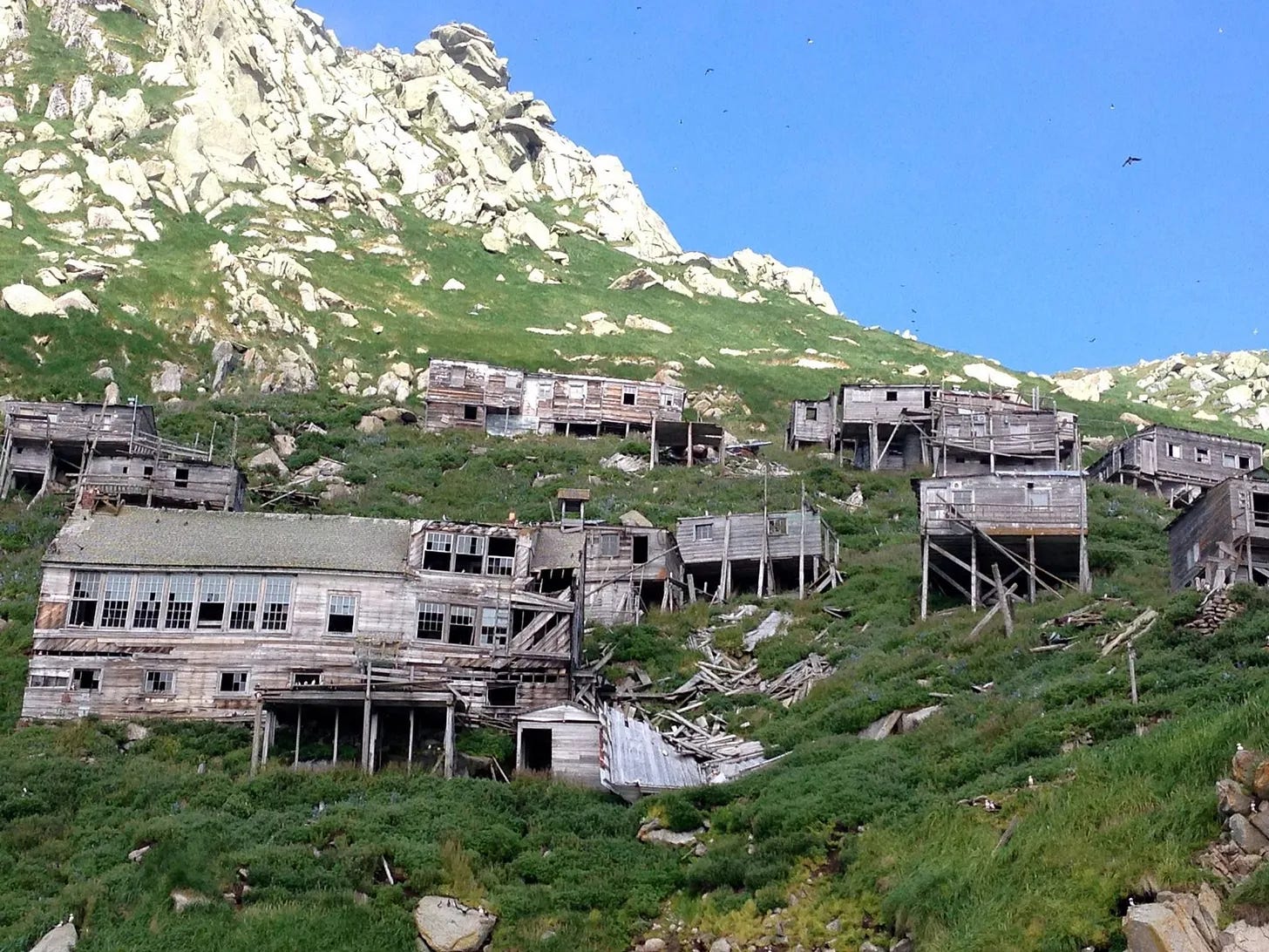 Abandoned over 50 years ago, this Alaska ghost town was once a thriving village on King Island, Alaska.