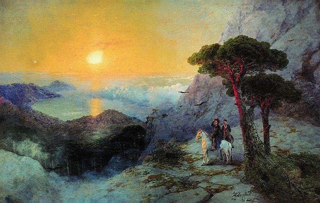 File:Aivazovsky - Pushkin at Ai-Petri peak during sunrise.jpg - Wikipedia