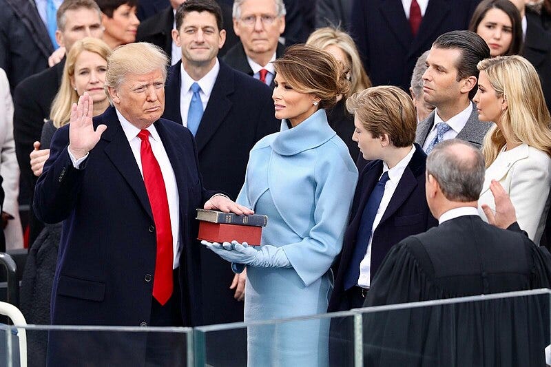 File:Donald Trump swearing in ceremony.jpg