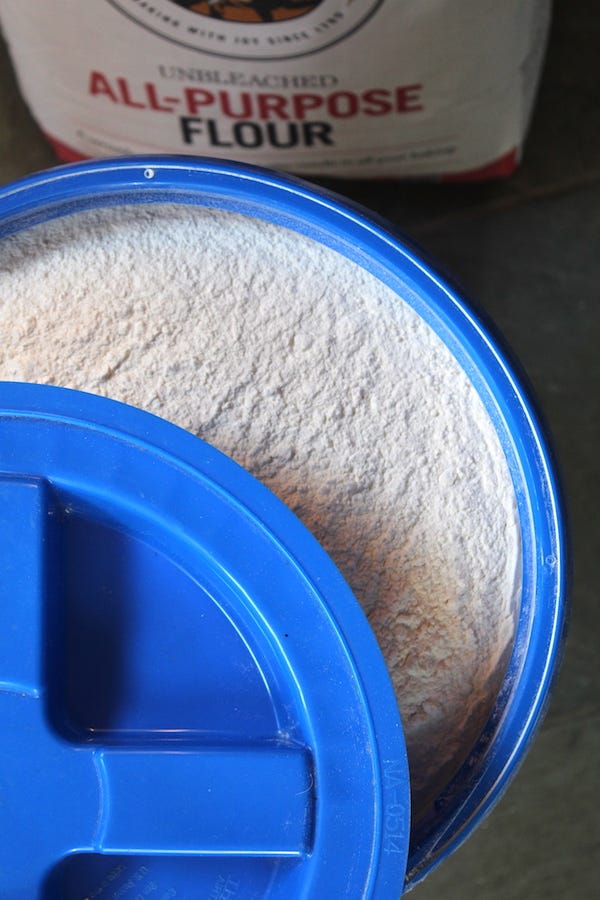 Bulk Flour Long Term Storage in Gamma Seal Bucket