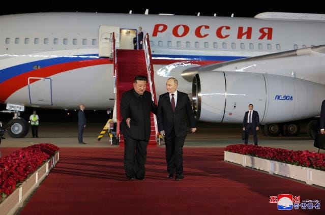 Kim Jong Un gives support to Russia's invasion of Ukraine as Vladimir Putin  visits North Korea