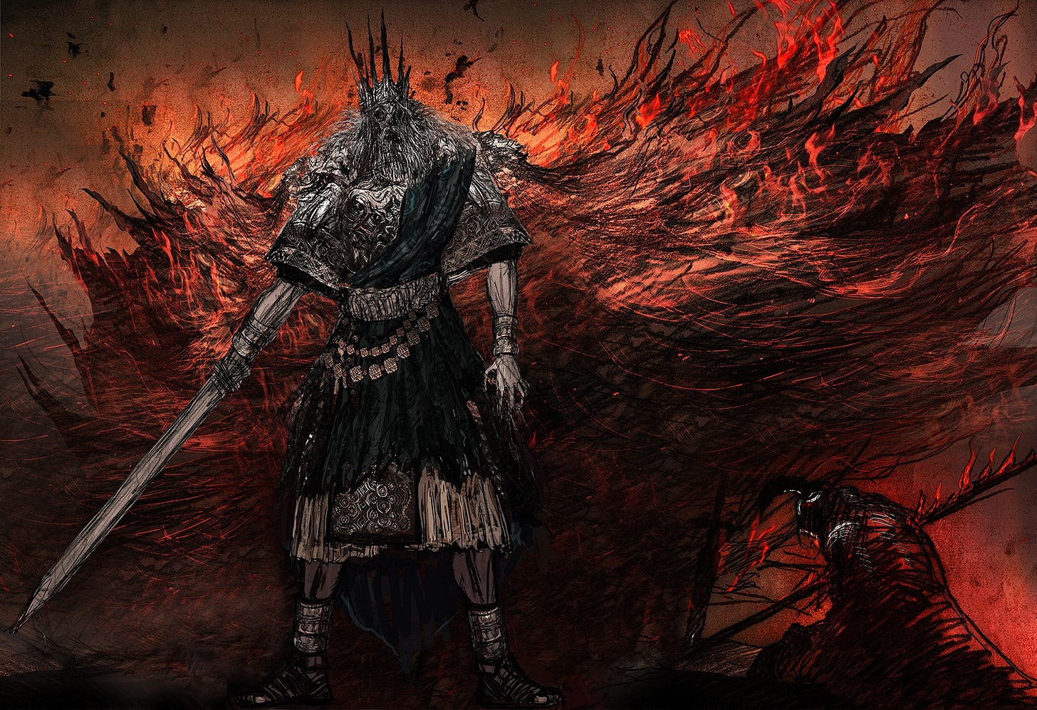 Artwork Gwyn Lord of Cinder | Dark Souls | FromSoftware | Cook and Becker