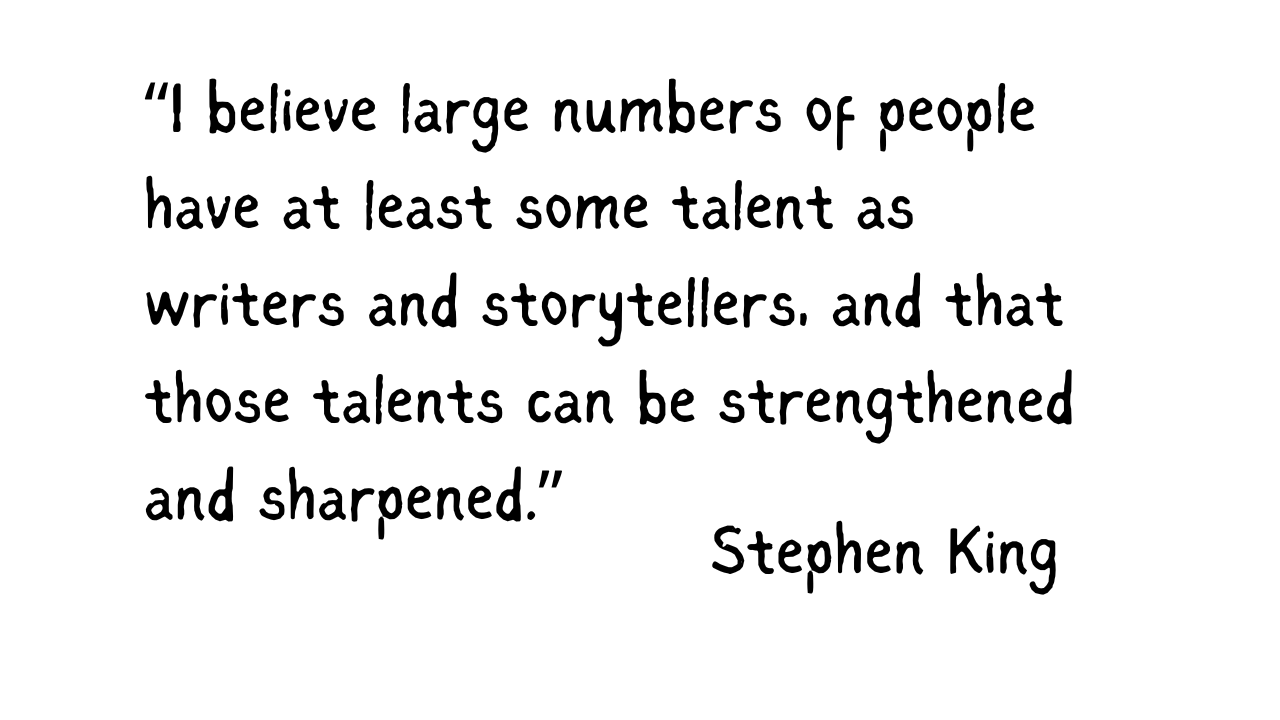 Quote on writing by Stephen King.