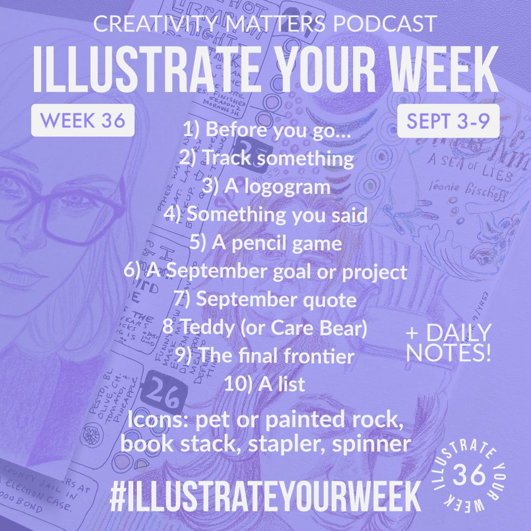 Illustrate Your Week Prompts for Week 36