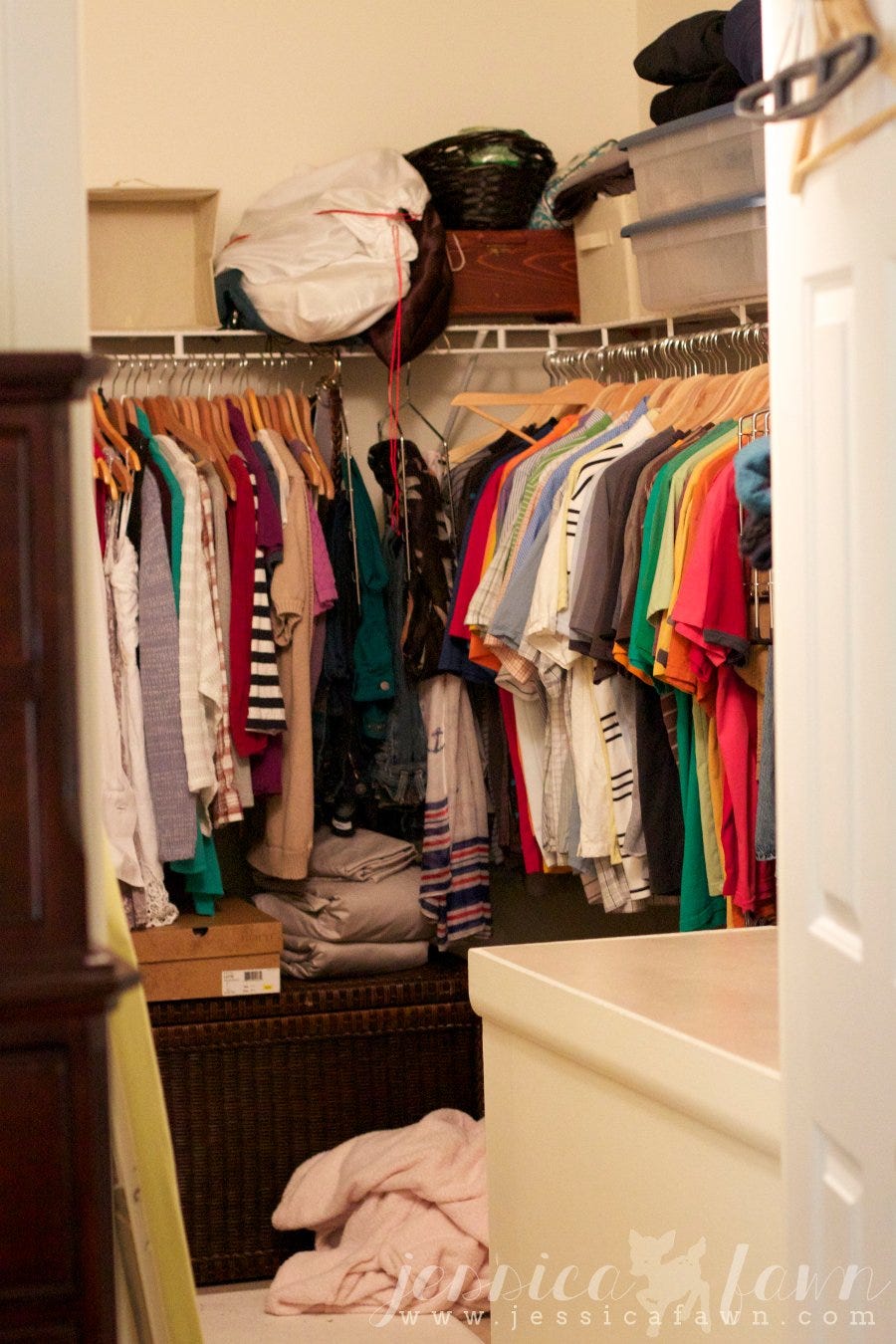 Let's Get Organized Linkup- Master Bedroom Closet | JessicaFawn.com