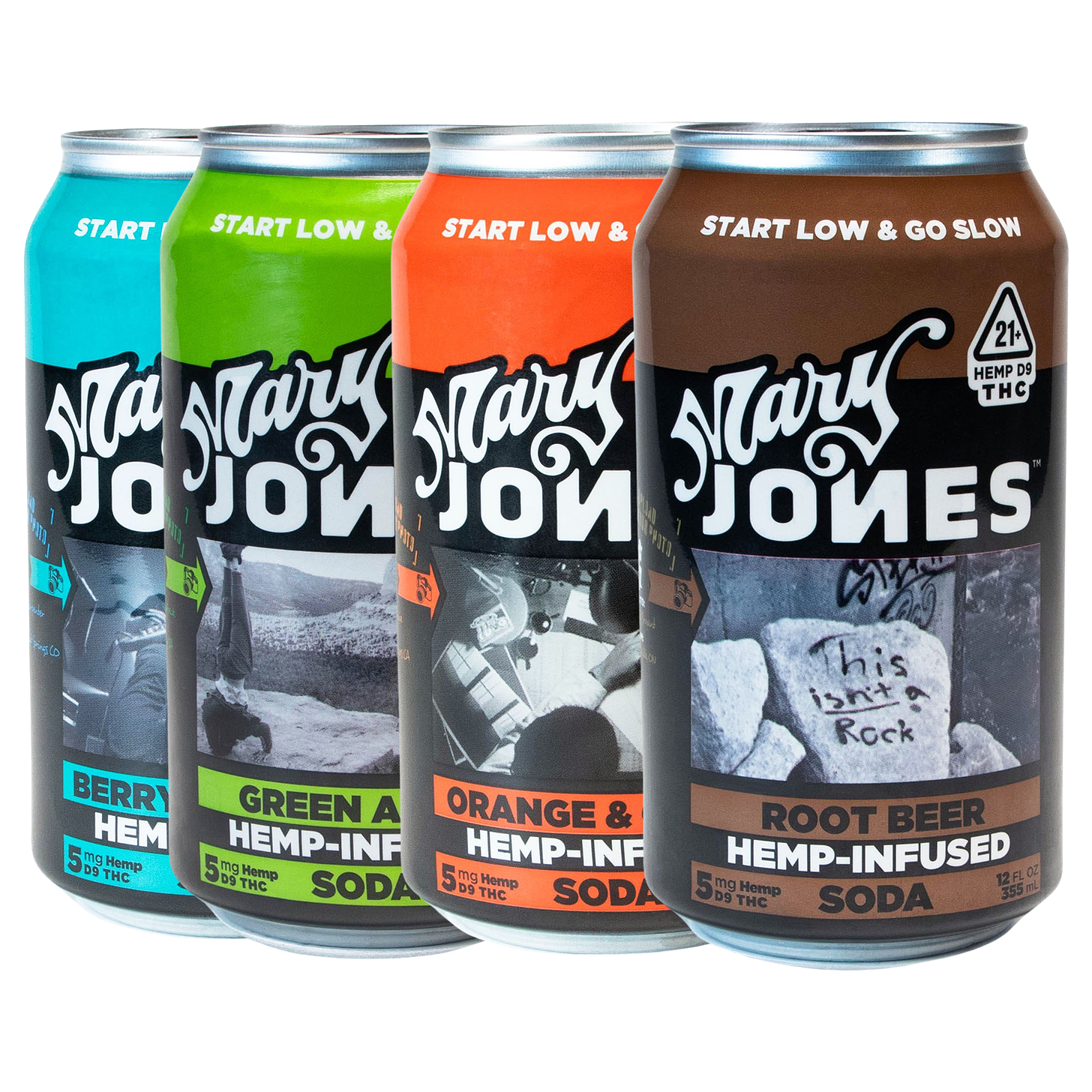 Delta 9 THC Infused Soda (4 Flavor Pack) - Mary Jones