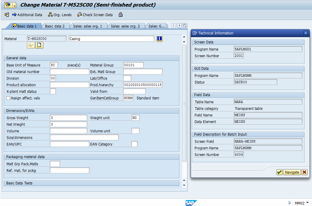 Material master screens and fields - SAP Community