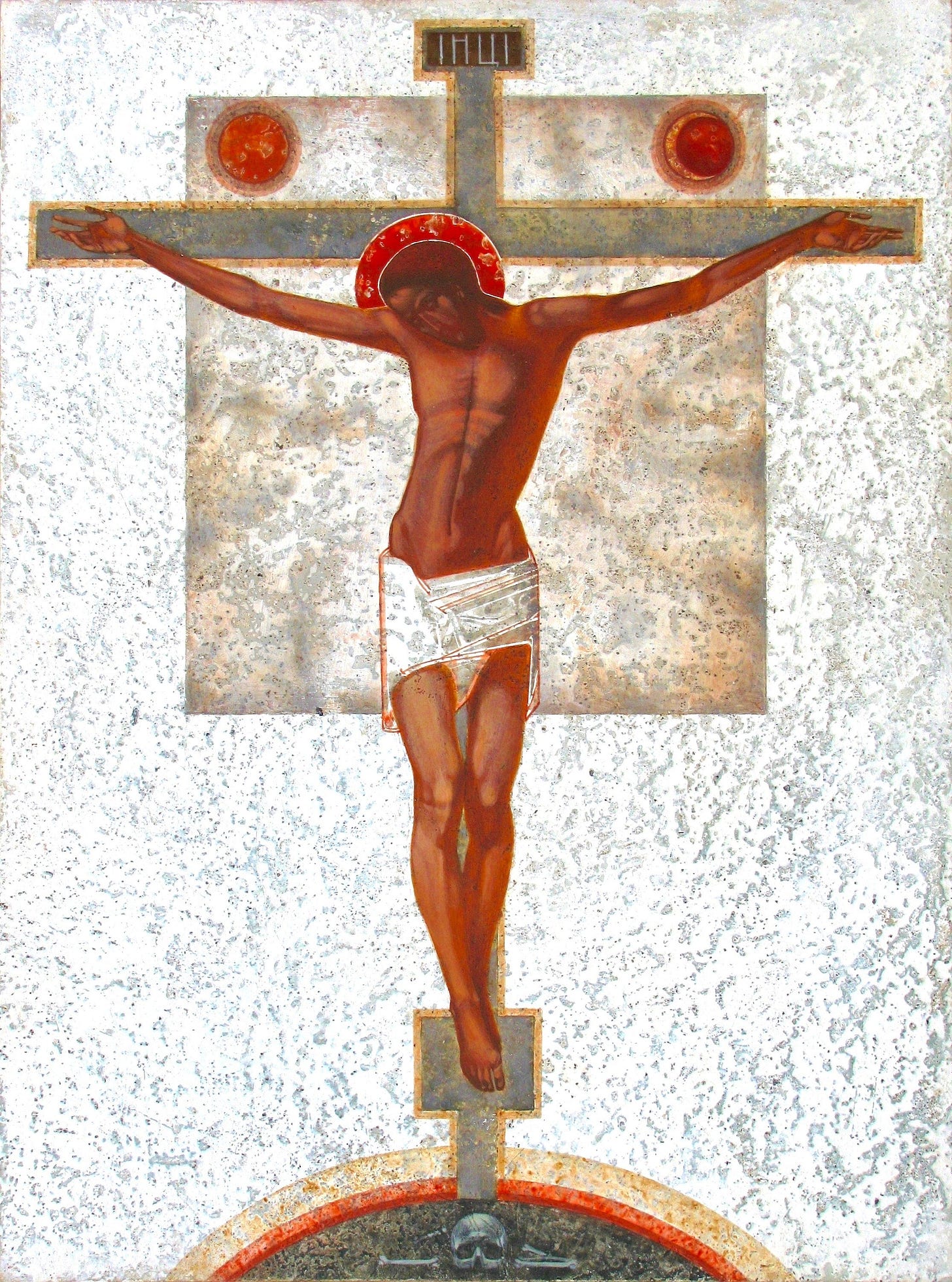 Crucifixion Original Art Print on Natural Canvas and - Etsy