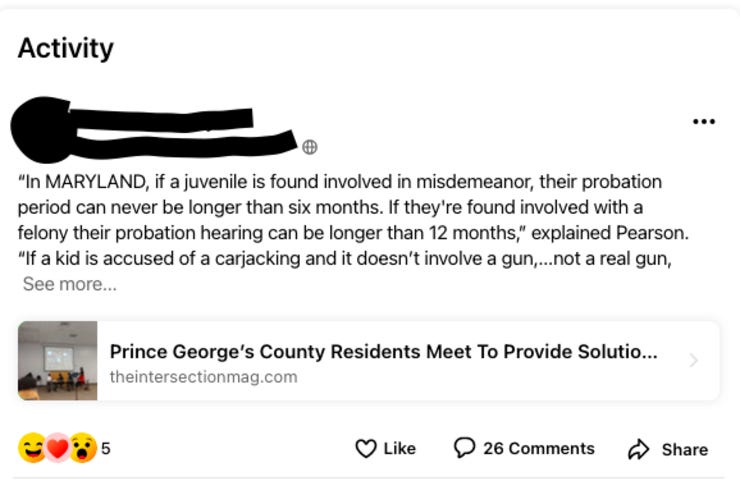 screenshot from Nextdoor. 