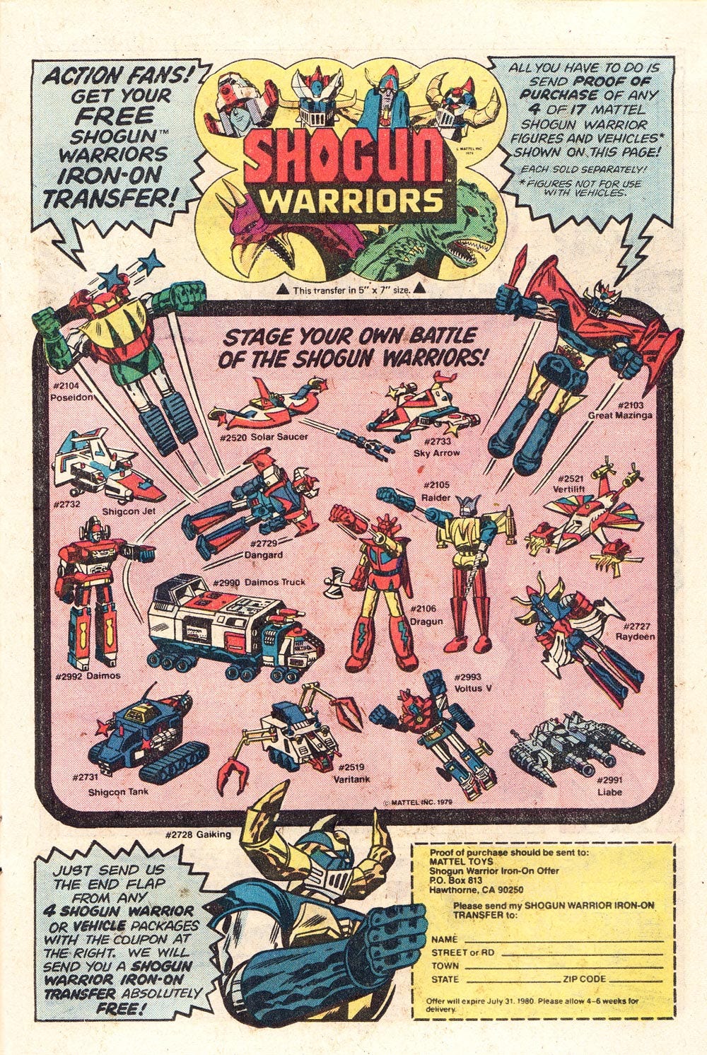 Comic Ad: Mattel Shogun Warriors - PS