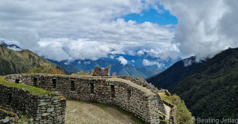 Abandoned Inca site on the Inca Trail to Machu Picchu