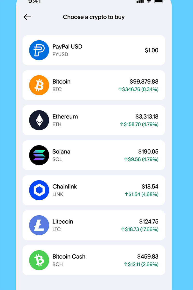 PayPal app screenshot PayPal app screenshot