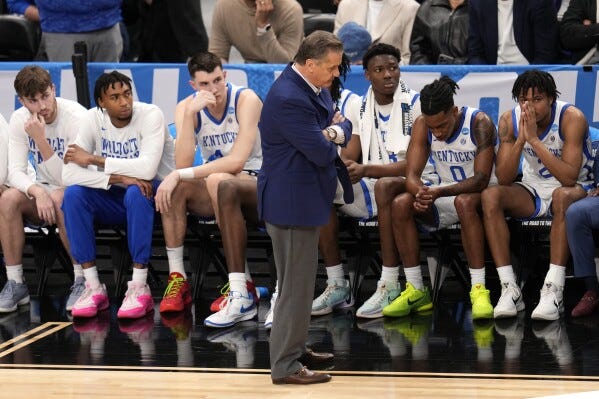 Another early exit for Kentucky, Calipari shows his program is far removed  from its heyday | AP News