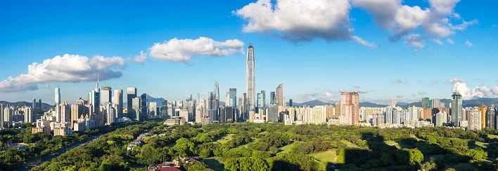 Urban Skyline Of Futian Cbd Shenzhen Guangdong China Stock Photo - Download  Image Now - iStock