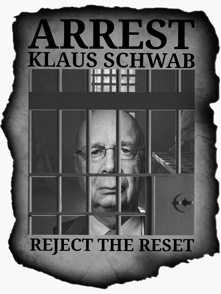 Arrest Klaus Schwab" Sticker for Sale by AngryCitizen | Redbubble