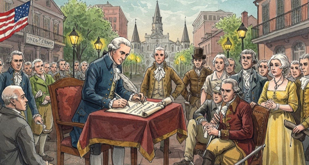 Public signing of important documents in Louisiana. Public signing of important documents in Louisiana.