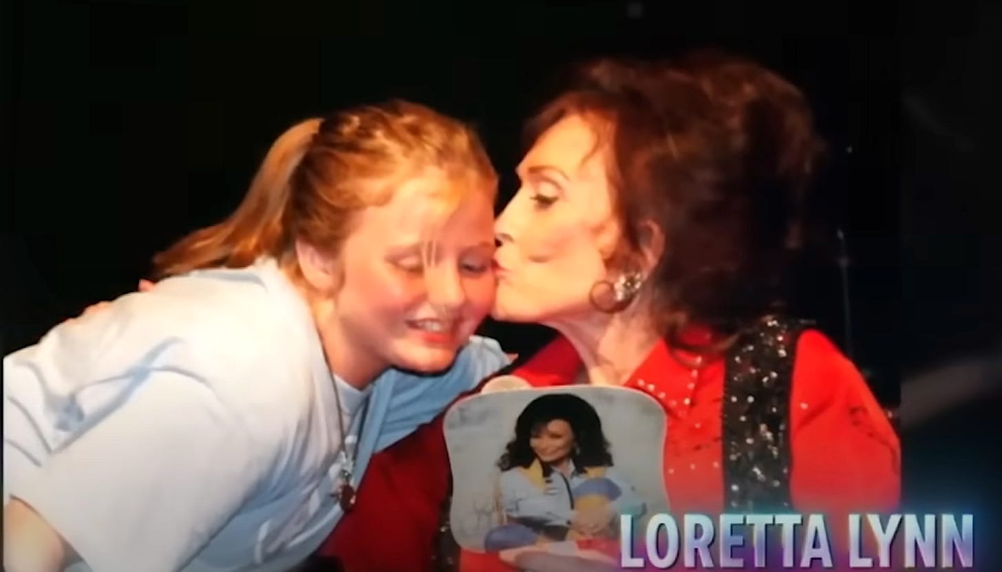 'American Idol' Season 22 contestant Emmy Russell as a child with her grandma, country legend Loretta Lynn.