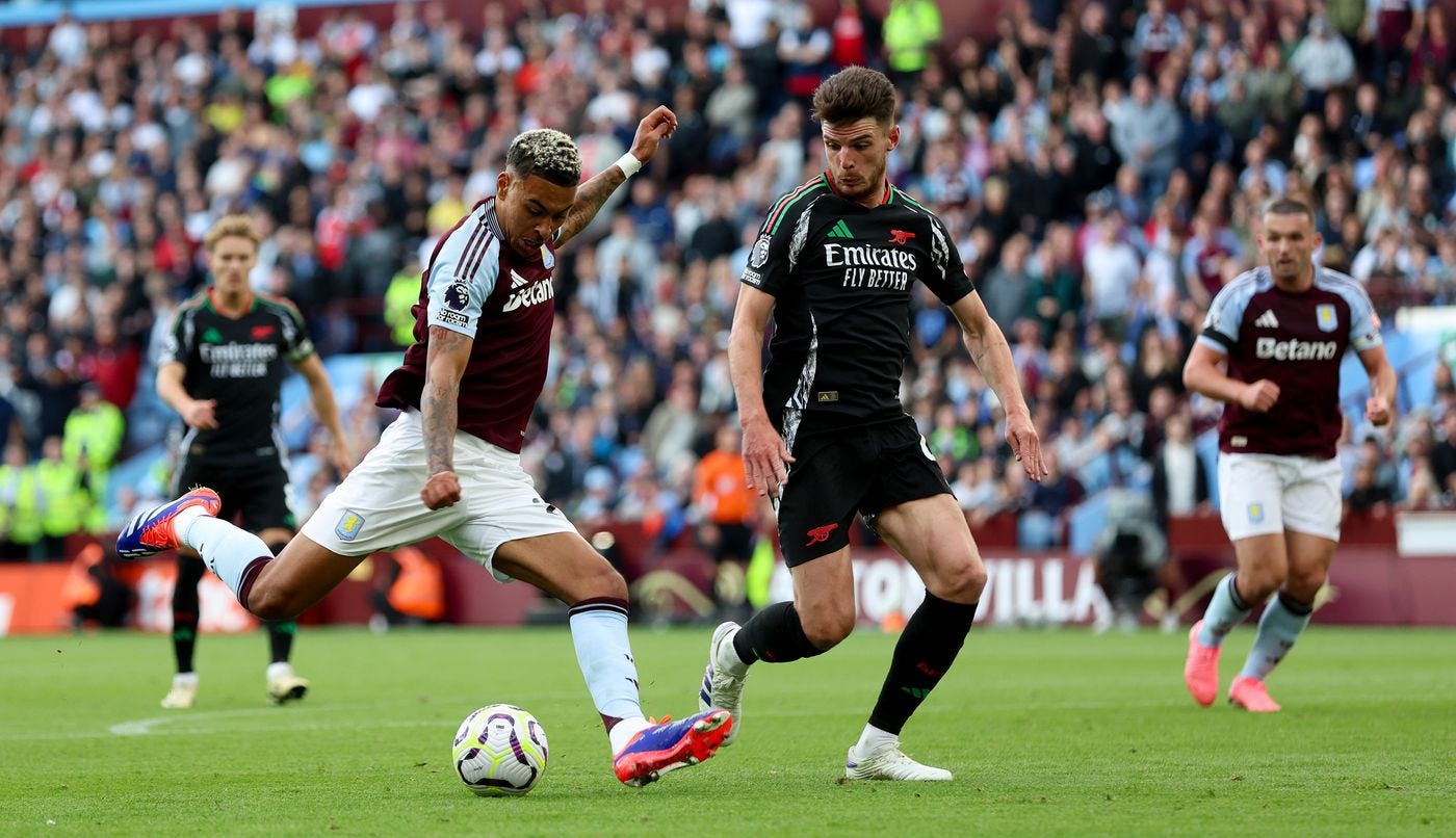 Aston Villa took on Arsenal in the Premier League on Saturday.