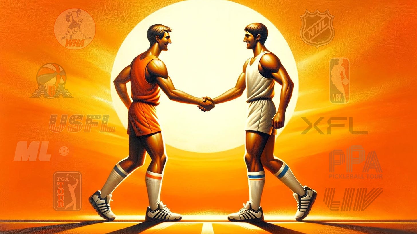 illustration of sports merger 
