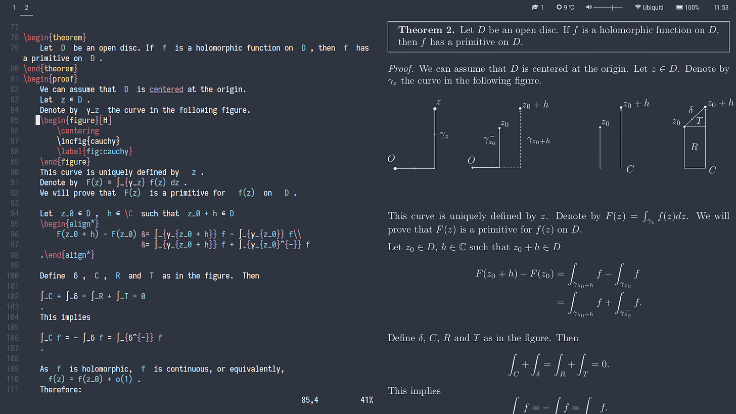 Latex Vim Math Notes