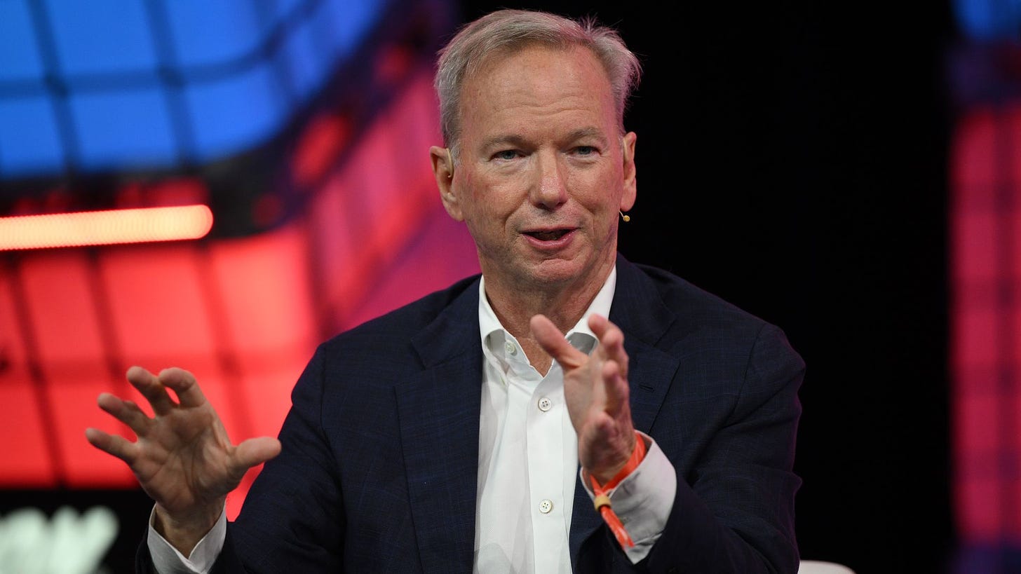 Toronto , Canada - 22 June 2022; Eric Schmidt, Founder, Schmidt Futures, on Centre Stage during day two of Collision 2022 at Enercare Centre in Toronto, Canada. (Photo By Lukas Schulze/Sportsfile for Collision via Getty Images)