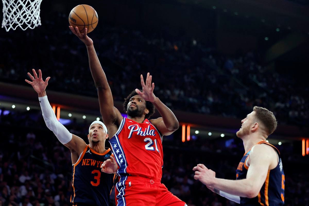 NBA Playoffs: Sixers blow late lead in Game 2, go back to Philly down 2-0  to Knicks - Liberty Ballers