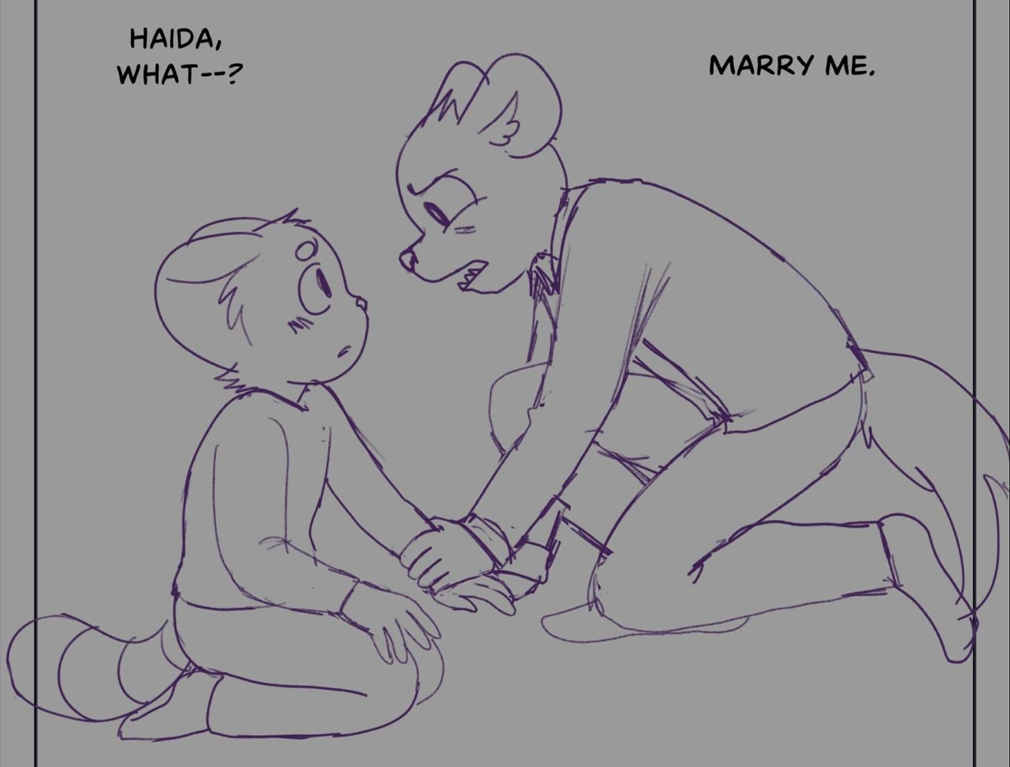 May be an image of text that says 'HAIDA, WHAT--? MARRY ME. 13'