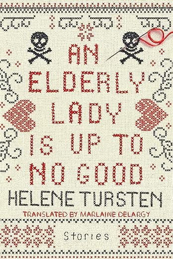 an elderly lady is up to no good book cover