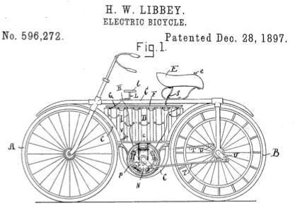 The first electric bike patent in history.