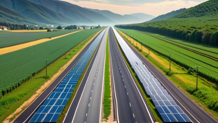 solar panels, photovoltaic highway