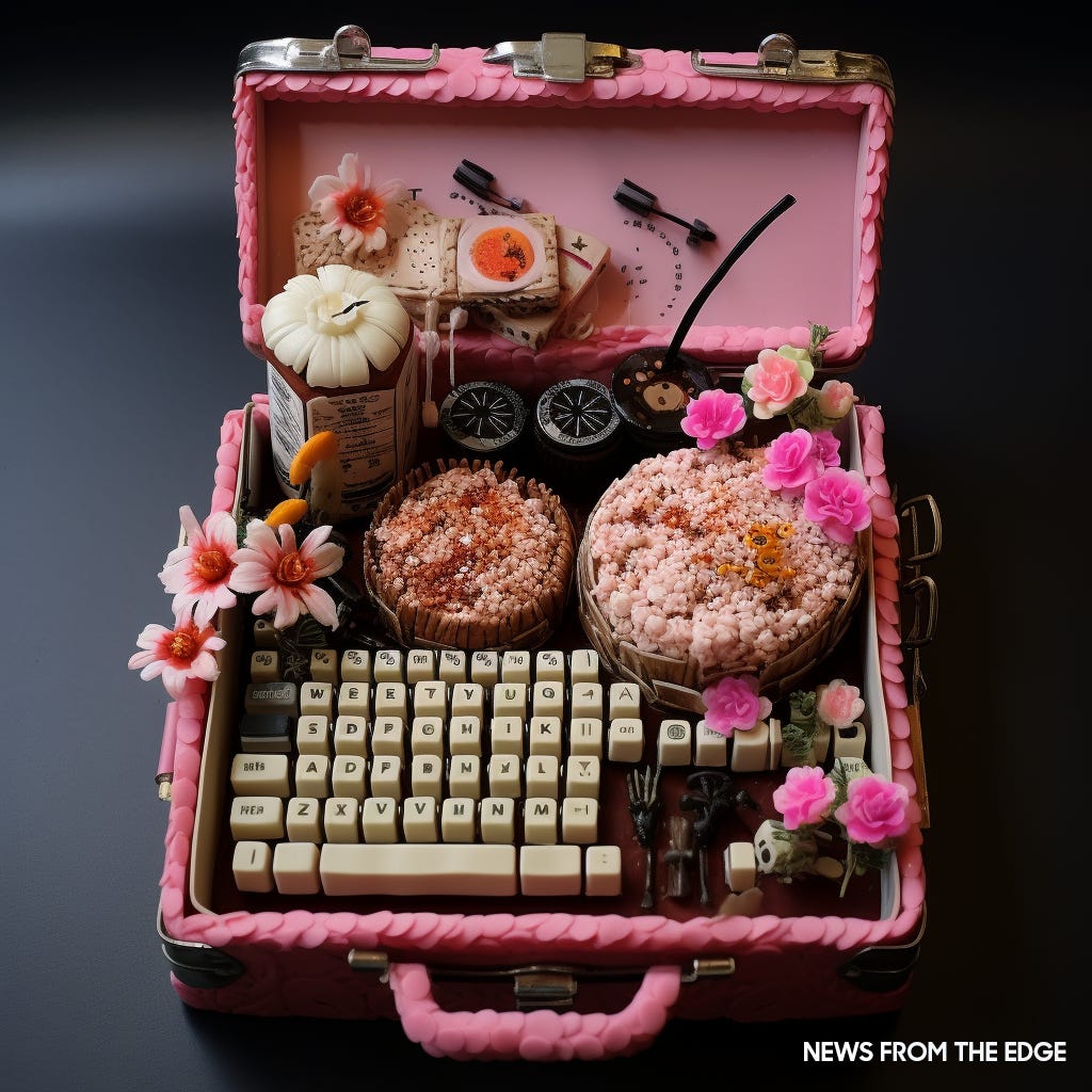 typewriter in a bento box