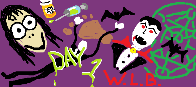 A poorly made MSPaint image featuring cartoonish drawings of some of the subject matter from today's article. "Day 1 W.L.B." is written on it.