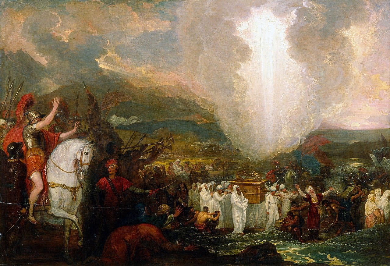 Joshua passing the River Jordan with the Ark of the Covenant, 1800