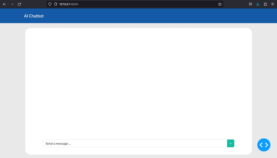 Demo des KI Chatbots (GIF von Autoren)