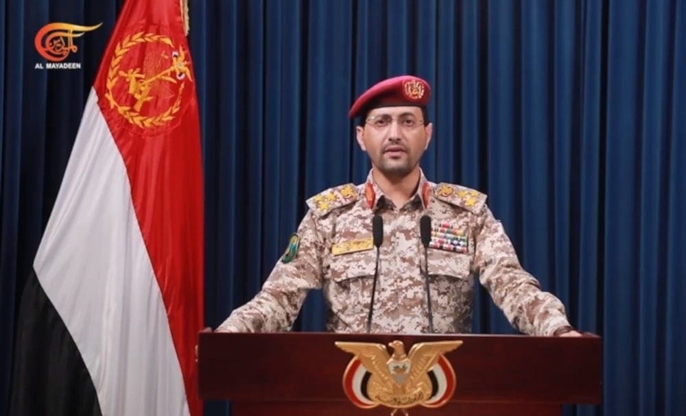 Spokesperson for the Yemeni Armed Forces Brig. Gen. Yahya Saree (Screen grab):